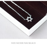 925 Silver Star of David Pendant Necklace Hypoallergenic Jewelry