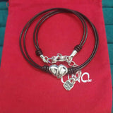 Electroplating 925 Silver Rope Heart Necklace Jewelry