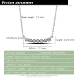 925 Silver Geometric Pendant Chain Necklace Zirconia Choker
