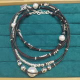 Electroplating Silver Multi-Ropes Chain Necklace