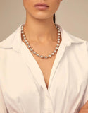 925 Silver Beads Chain Necklace 14K Jewelry