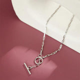 925 Silver Circle Choker Necklace for Women