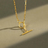 925 Silver Circle Choker Necklace for Women