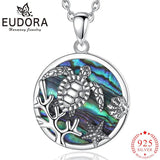 925 Silver Turtle Pendant Abalone Shell Necklace Starfish Chain