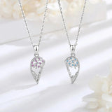 925 Silver Tree of Life BFF Necklace Purple Zircon Sisters Set