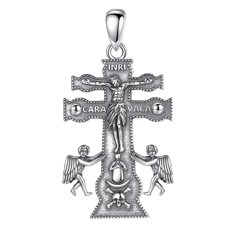Eudora 925 Silver Cross Necklace Christian Pendant