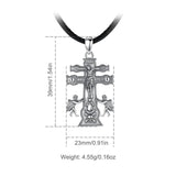 Eudora 925 Silver Cross Necklace Christian Pendant