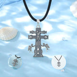 Eudora 925 Silver Cross Necklace Christian Pendant