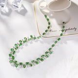 Emerald Cubic Zirconia Silver Neck Choker for Women