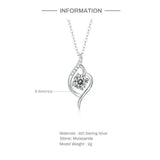 Moissanite Necklace Pendant 925 Sterling Silver Necklaces for Women