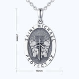 Eudora St. Michael Angel Wings Necklace 925 Silver
