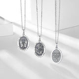 Eudora St. Michael Angel Wings Necklace 925 Silver