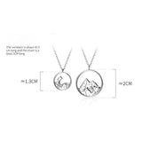 925 Sterling Silver Mountain Pendant Necklace for Women