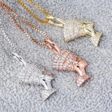 925 Silver Egyptian Pharaoh Pendant Iced Hip Hop Zircon Pendant