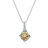 1CT D Good VVS1 Moissanite Pendant Necklace 925 Sterling Silver