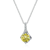 1CT D Good VVS1 Moissanite Pendant Necklace 925 Sterling Silver