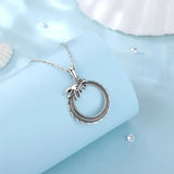 925 Silver Dragon Necklace Round Dragon Pendant Fine Jewelry for Men