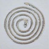 S925 Pure Silver Car Flower Double Buckle Thick Man Necklace
