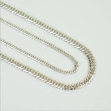 S925 Pure Silver Car Flower Double Buckle Thick Man Necklace