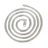 S925 Pure Silver Car Flower Double Buckle Thick Man Necklace