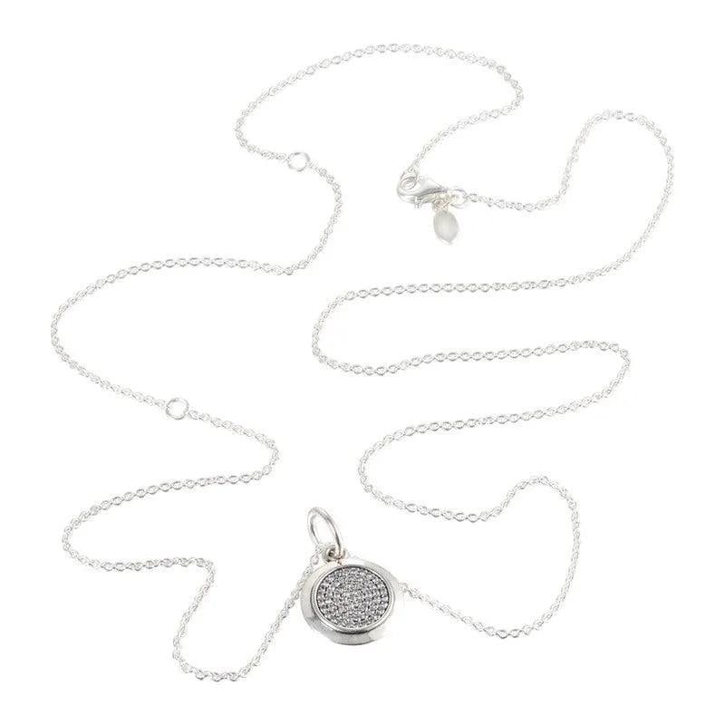 Round Dangle Necklace & Pendant Silver European Style Chorker Chain