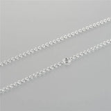 Round Dangle Necklace & Pendant Silver European Style Chorker Chain