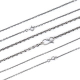 925 Sterling Silver Link Chains Necklace 1.5mm 2.0mm Thickness