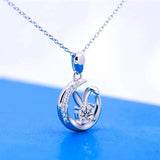 Bunny Necklace Sterling Silver Rabbit and Moon Pendant Necklaces