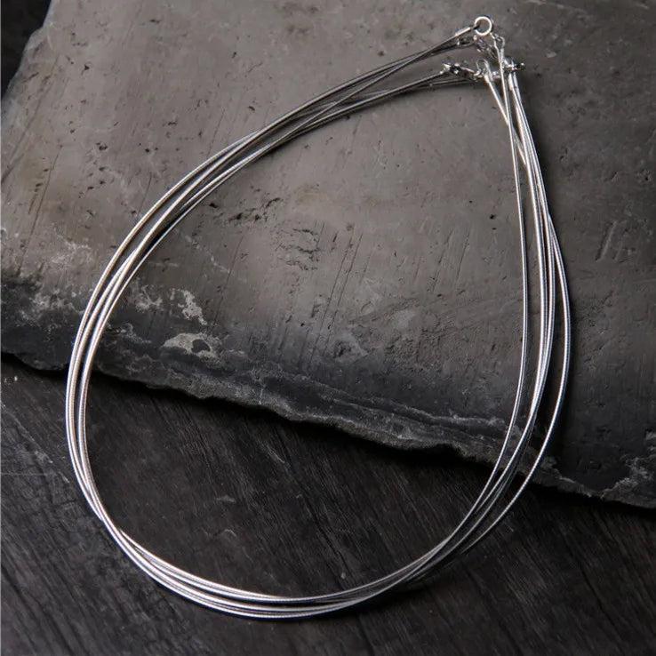 925 Silver Collar Women 1.5mm 1.2mm Thick