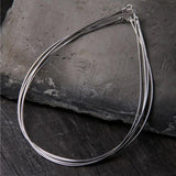 925 Silver Collar Women 1.5mm 1.2mm Thick