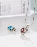 S925 Silver Heart Pendant Necklace for Couples