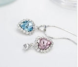 S925 Silver Heart Pendant Necklace for Couples