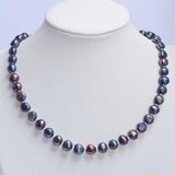 Baroque Pearl Necklace 9-10mm Beads Freshwater Pearl Jewelry