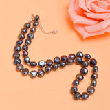 Baroque Pearl Necklace 9-10mm Beads Freshwater Pearl Jewelry