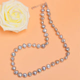Baroque Pearl Necklace 9-10mm Beads Freshwater Pearl Jewelry