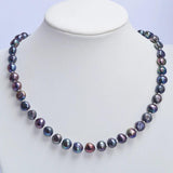 Baroque Pearl Necklace 9-10mm Beads Freshwater Pearl Jewelry