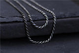 925 Sterling Silver Necklace 2mm Sweater Chain Thai Silver Jewelry
