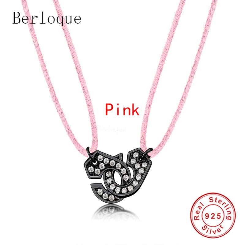 Zircon Handcuff Necklace 925 Silver Adjustable Rope Pendant