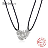 Zircon Handcuff Necklace 925 Silver Adjustable Rope Pendant