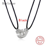 Zircon Handcuff Necklace 925 Silver Adjustable Rope Pendant