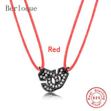 Zircon Handcuff Necklace 925 Silver Adjustable Rope Pendant