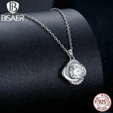 1CT D Moissanite Necklace Geometric Platinum Chain 925 Silver