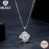 1CT D Moissanite Necklace Geometric Platinum Chain 925 Silver