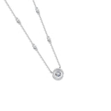 1CT Moissanite Diamond Pendant Necklace 925 Silver Chain Bling Wedding Jewelry