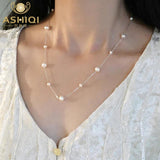 Freshwater Pearl Pendant Necklace 925 Silver Jewelry