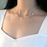 Freshwater Pearl Pendant Necklace 925 Silver Jewelry
