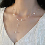 Freshwater Pearl Pendant Necklace 925 Silver Jewelry