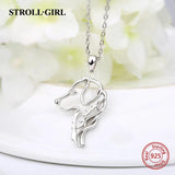 Strollgirl Sterling Silver 925 Dog Pet Necklaces & Pendants for Women