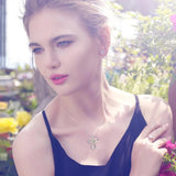 925 Silver Love Knot Pendant Necklace for Girls