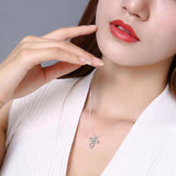 925 Silver Love Knot Pendant Necklace for Girls